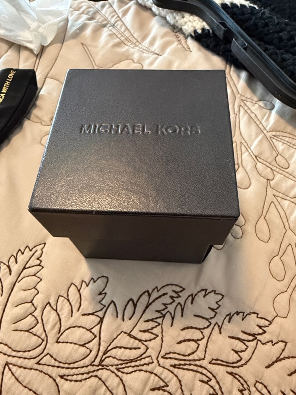 Michael Kors White Crystal-Trim Diamond Chronograph Watch Leather Box Bracelet - Picture 10 of 13